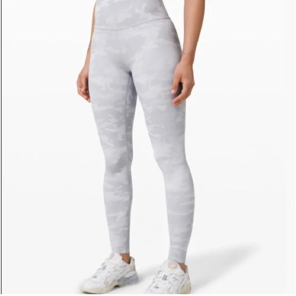 lululemon athletica Gray Camo Leggings size 8